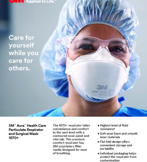 3m AURA 1870+ Medical Grade Mask