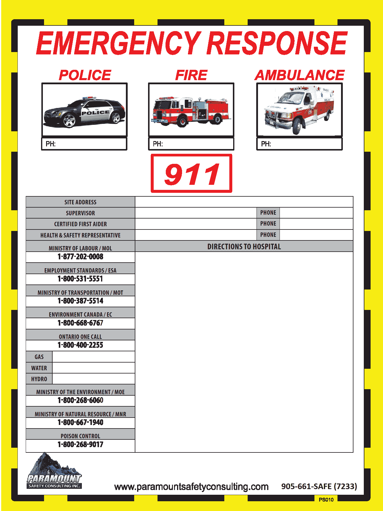 Emergency Response Poster